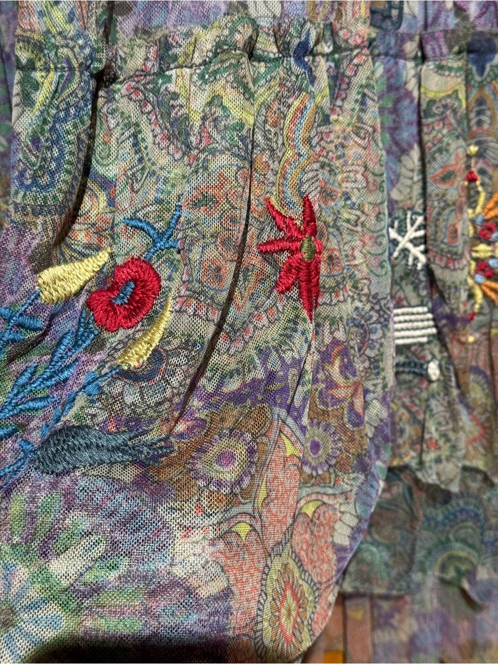 Johnny Was Multi-Colored Embroidered Maxi Dress - Picture 3 of 7